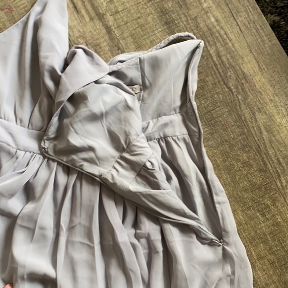 Eva Mendes Bridal Party Collection Gray Summer Skater Fit and Flare Dress Size 6 - Picture 4 of 10